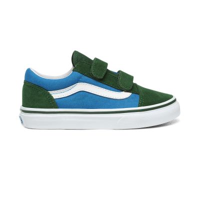 Vans 2-Tone Old Skool V - Çocuk Spor Ayakkabı (Mavi Yeşil)